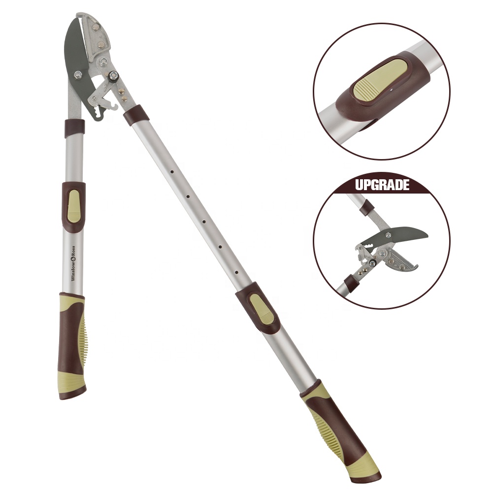 Winslow & Ross Aluminum Long Handle Gardening Branch Cutter Scissor Telescopic Ratchet Lopper