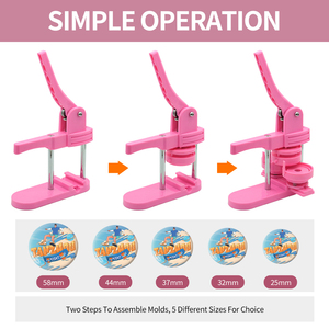 <span class=keywords><strong>Machine</strong></span> à badges magnétiques en plastique manuelle, <span class=keywords><strong>machine</strong></span> à badges à épinglette DIY, <span class=keywords><strong>machine</strong></span> à presser pour badges, presse à emblèmes, 58 mm/44 mm - Product Image 3