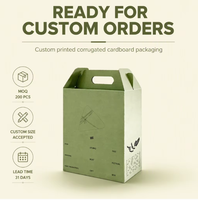 Boîte en carton ondulé personnalisée pour l'emballage des fruits, boîte cadeau en papier kraft pliable avec poignée intégrée