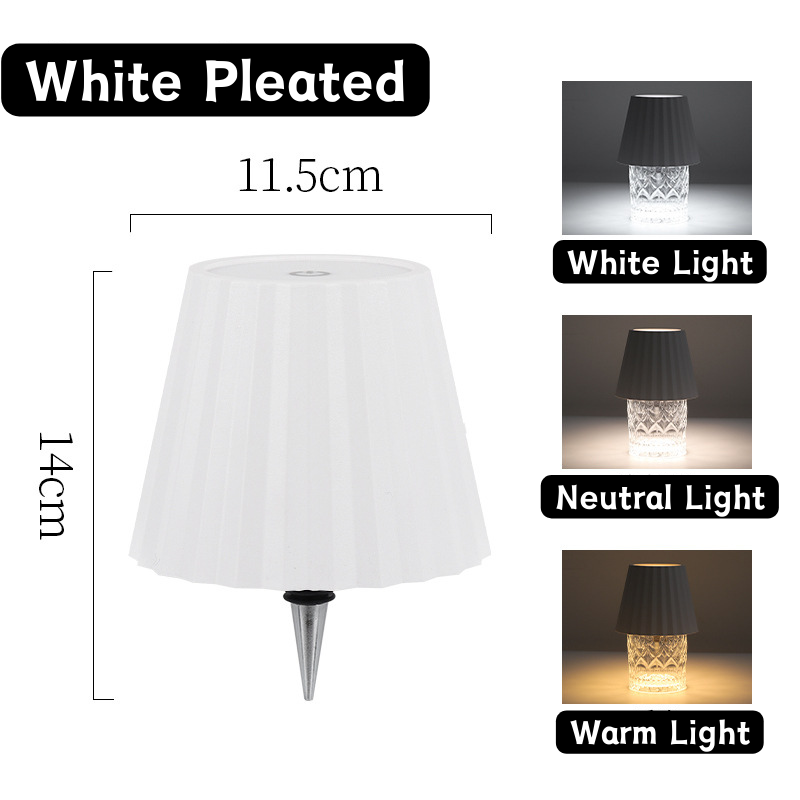 White Pleated