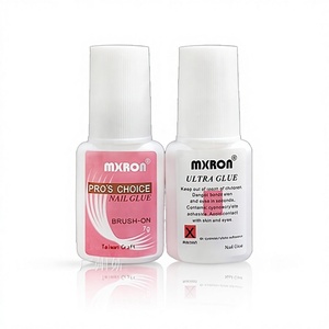 Colle pour faux ongles rose 7g avec pinceau, séchage rapide, longue tenue, adhésif pour extension de manucure - Product Image 1