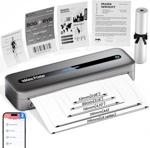 Phomemo 300dpi không dây xách tay máy in nhiệt in 53mm 80mm 110mm A4 thư 5 kích thước giấy cho các tài liệu học tập và hợp đồng - Product Image 1