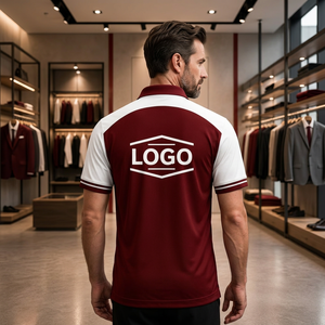 Custom Logo Men's Solid Knitted Quick Dry for Shirt Short Sleeve Contrast Color Uniform Golf Team Sportswear Made in Bangladesh - Product Image 3
