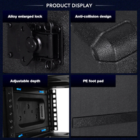 Boîtier de transport portable Xinglong en plastique rigide PE, fiable et durable, pour équipement audio 2U 3U 6U 8U, microphone DJ, récepteur, équipement d'événementiel, noir