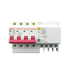 Rcbo circuit breaker DZ47LE-63 380/400V 4p 6a 10a 16a 20a 225a 32a 40a 50a 63a elcb rccb circuit breaker price