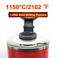 Fourneau à fusion d'or au prix le plus bas, 1400W, 2000F, fourneau à fusion électrique numérique avec creuset en graphite