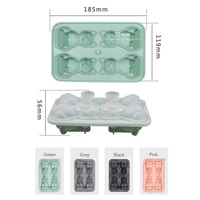Moule à glace en silicone 3D en forme de chat, réutilisable, pour fruits et crèmes glacées, facile à démouler, outil pour boissons de fête estivale
