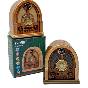 Radio NS-7061BT Inalámbrica Recargable FM <span class=keywords><strong>AM</strong></span> SW de 3 Bandas, Altavoz BT, Altavoz de Madera Vintage, Reproductor Retro - Product Image 1