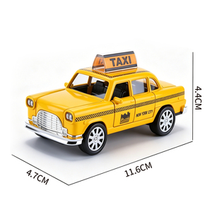Modèle réduit de taxi jaune classique de <span class=keywords><strong>New</strong></span> <span class=keywords><strong>York</strong></span> à l'échelle 1:36 avec logo personnalisé, en alliage moulé sous pression, rétro, pour collectionneurs adultes de 14 ans et plus, OEM - Product Image 2