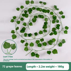Decoración artificial sombra vides verdes vides hojas falsas Flor de plástico tubería de alcantarillado tubería de aire acondicionado <span class=keywords><strong>flores</strong></span> verdes vid - Product Image 2