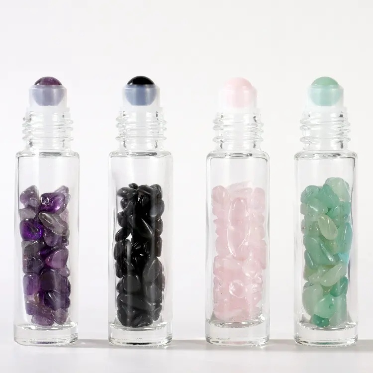 Parfüm Lippen öl Serum 5ml 10ml gefrostete klare weiße Glas rolle auf Flasche mit Metall rolle und Kunststoff-Schraub verschluss Roller