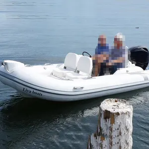 Liya Barco inflável com casco rígido Hypalon 14 pés 7 pessoas