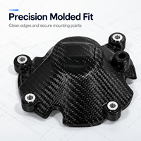 Cache-moteur en carbone rigide et durable pour moto de course, finition brillante 3K sergé, résistant à la chaleur, vente en gros directe usine