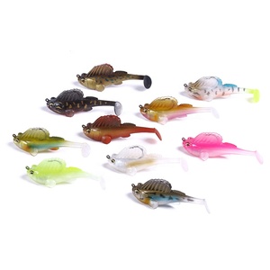 Esca Morbida da Pesca 7cm 14g per <span class=keywords><strong>Luccio</strong></span> e Spigola, Jig con Coda a Paletta per Acque Profonde, Leurre Pesca Swimbait - Product Image 1