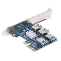 PCI-E zu PCI-E Adapter 1 Turn 4 PCI-Express Slot 1x zu 16x USB 3.0 Special Riser Card PCIe Converter