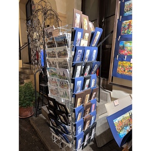 Kim loại thiệp chúc mừng hiển thị xoay Rack đứng lịch thể lịch bưu thiếp Brochure hiển thị giá - Product Image 2