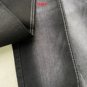 10.2 OZ high stretch preto/preto denim tecido para mulheres jeans ou calças de menina por estoque pronto