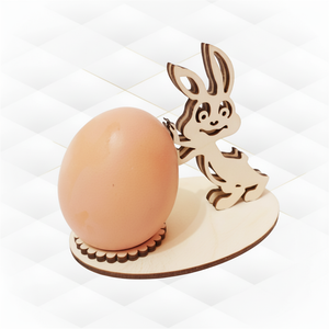 Soporte para huevos de conejito de Pascua, diseño divertido para Decoración de cocina cortada con láser, mesa de cocina y hogar de calidad estándar, artículos de alta calidad - Product Image 1