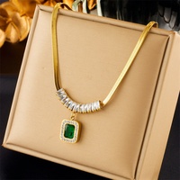 Juego de Joyería de Acero Inoxidable con Circonita Cúbica, Colgante, Pulsera, Aretes y Collar, 3 Piezas