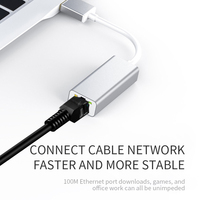 Mini adaptador portátil USB 2,0 a Ethernet LAN Cable de tarjeta de red de 100 Mbps para conexión a Internet, PC portátil y computadora de escritorio