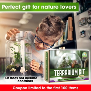 Eco Recycle Terrarium Starter Kit Coco cocco torba muschio di pino corteccia Perlite maglia pomice barriera cura strumenti guida <span class=keywords><strong>libro</strong></span> - Product Image 6