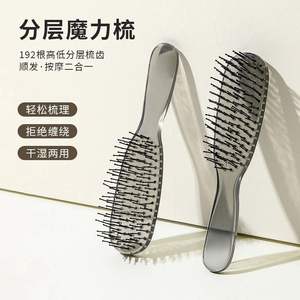 Cepillo Meijie Mini para el Cabello, Pequeño, Portátil, para Masaje y Peinado, para Adultos, Uso Doméstico, Diseño Mágico Gris Crepúsculo - Product Image 4