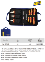 Kit d'outils d'électricien isolés VDE 1000V WEIDA, tournevis, pinces, testeur de tension, personnalisable OEM, en fer