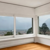 Ventana de imagen de aluminio para patio de Villa personalizada, vista grande, ventana panorámica francesa, ventana fija de vidrio de piso a techo a la venta