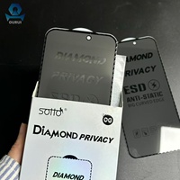 Protection d'écran anti-espion en verre trempé anti-statique confidentialité diamant pour téléphones mobiles Infinix Tecno iPhone 17 Air 16 17 Pro Max