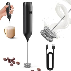 Batidora de Café Recargable por USB, Espumador de Leche Eléctrico, Batidora de Bebidas, Espumador de Café de Acero Inoxidable Portátil para Lattes - Product Image 1