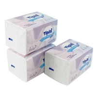 Mouchoirs en papier pour le visage 4 plis en pâte de bois douce, qualité non fluorescente, vente en gros Chine
