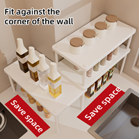 Étagères de rangement pour armoires de cuisine, type tiroir, étagère d'angle, multifonctionnelle, double couche, étagères de rangement coulissantes