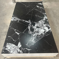 Panneau mural en PVC UV imitation marbre, revêtement mural intérieur décoratif imperméable pour projets résidentiels
