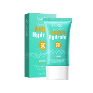 Sıcak satış kalıcı nemlendirici güneş kremi losyon Private Label kozmetik güneşlik yüz Uva + Uvb Spf 60 güneş kremi