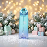 Bouteille d'eau parfumée compatible lave-vaisselle avec capsules de fruits et paille, anti-fuite, pour la gym, le cyclisme et les loisirs, prête à être expédiée