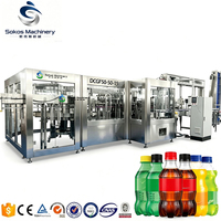 Machine de remplissage automatique de boissons gazeuses Sokos 16000 BPH, ligne de remplissage d'eau pétillante pour usine de remplissage de cola