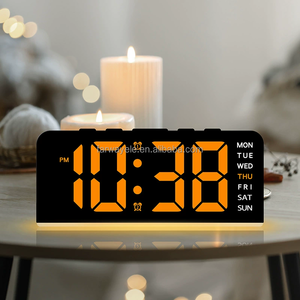 Büyük LED dijital saat gece lambası tarih çok fonksiyonlu dijital masa alarmı saat takvim hafta erteleme fonksiyonu ile 9001 - Product Image 2