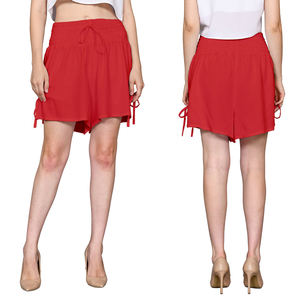 Pantalones de calle de verano de cintura alta de secado rápido a juego de colores personalizados para mujer 100 pantalones cortos deportivos de encaje de rayón pantalones cortos finos sueltos - Product Image 6