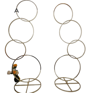 Arche florale ronde détachable de 1,5 m avec structure métallique – Support élégant pour toile de fond pour décoration de mariage en intérieur - Product Image 1
