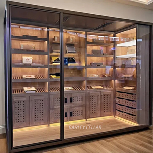 Barley Custom Walk-in Cigar Room Spain Cedar Oak Wood with Cooling System House Humidor Non-standard Humidor Cigar <b>Cabinet</b> - Product Image 1