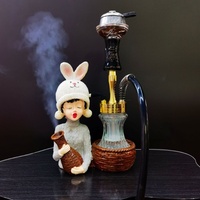 Décoration d'intérieur créative unique narguilé Nargila résine artisanat lumière luxe fille décoration miroir Shisha Chicha