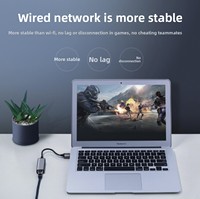 Tarjeta de Red Ethernet RJ45 Externa Tipo-C a 100 Gigabit USB1000M Sin Controladores para Laptop/PC, Marca OEM