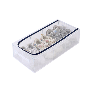 Caja de Zapatos Plegable de PVC, Sin Necesidad de Ensamblaje, Organizador de Almacenamiento Impermeable Debajo de <span class=keywords><strong>la</strong></span> <span class=keywords><strong>Cama</strong></span> con Marco de Acero Reforzado - Product Image 2