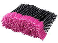 50 pièces/ensemble Six couleurs baguettes de Mascara jetables Mini cils brosses Mascara applicateur Micro Spoolie brosses pour cils