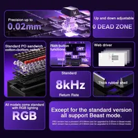 AULA WIN60/WIN68 RGB clavier mécanique de jeu personnalisé 61 touches série HE Esports interrupteur magnétique déclencheur rapide 8K retour Hotswap
