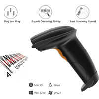 Lecteur de codes-barres filaire 1D MJ2809 MINJCODE, lecteur de codes-barres plug-and-play et lecteur de codes-barres laser pour applications, supermarchés