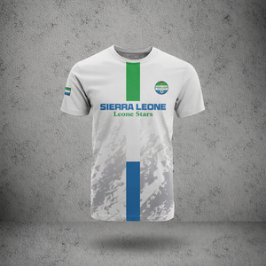 Camisetas de Gimnasio Personalizadas ODM OEM para Hombre, Diseño Sierra Leona, Impresión Casual por Sublimación, 180 Gramos, Fabricante de Tela No Tejida - Product Image 3