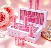 Nouveau lot de tubes vides pour gloss repulpant rose, en gros, pour cosmétiques à marque privée, produits de maquillage en vrac teintés pour les lèvres
