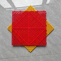 Dalles de sol modulaires en plastique emboîtables 400x400x18mm pour lavage auto, garage, grille de pavage à clipser, lavage haute pression