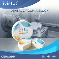 Disque de zircone dentaire 3D-ML Ivista, réplique fidèle, pour couronnes, bridges, implants et incrustations, pour fraisage en système ouvert